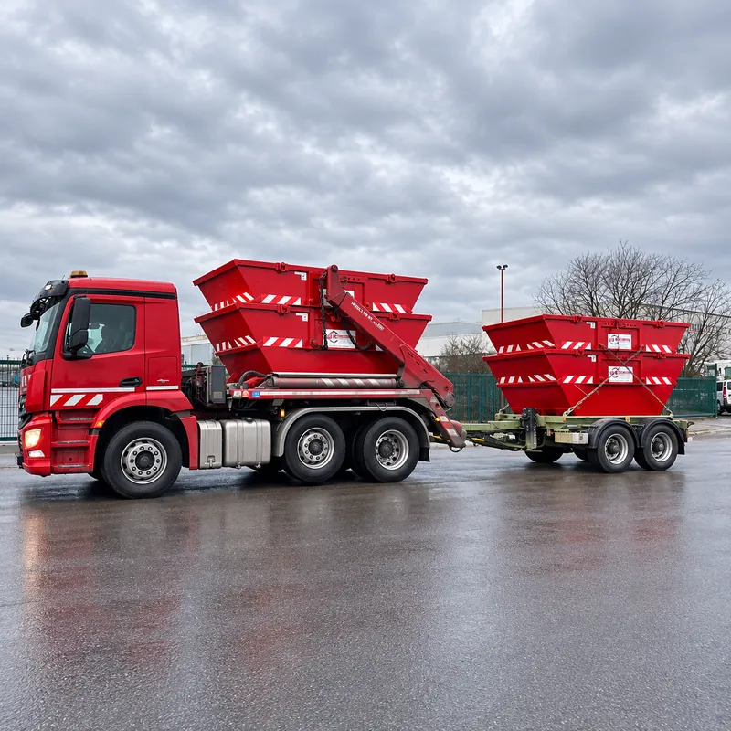 Container wird per Kran aufgeladen
